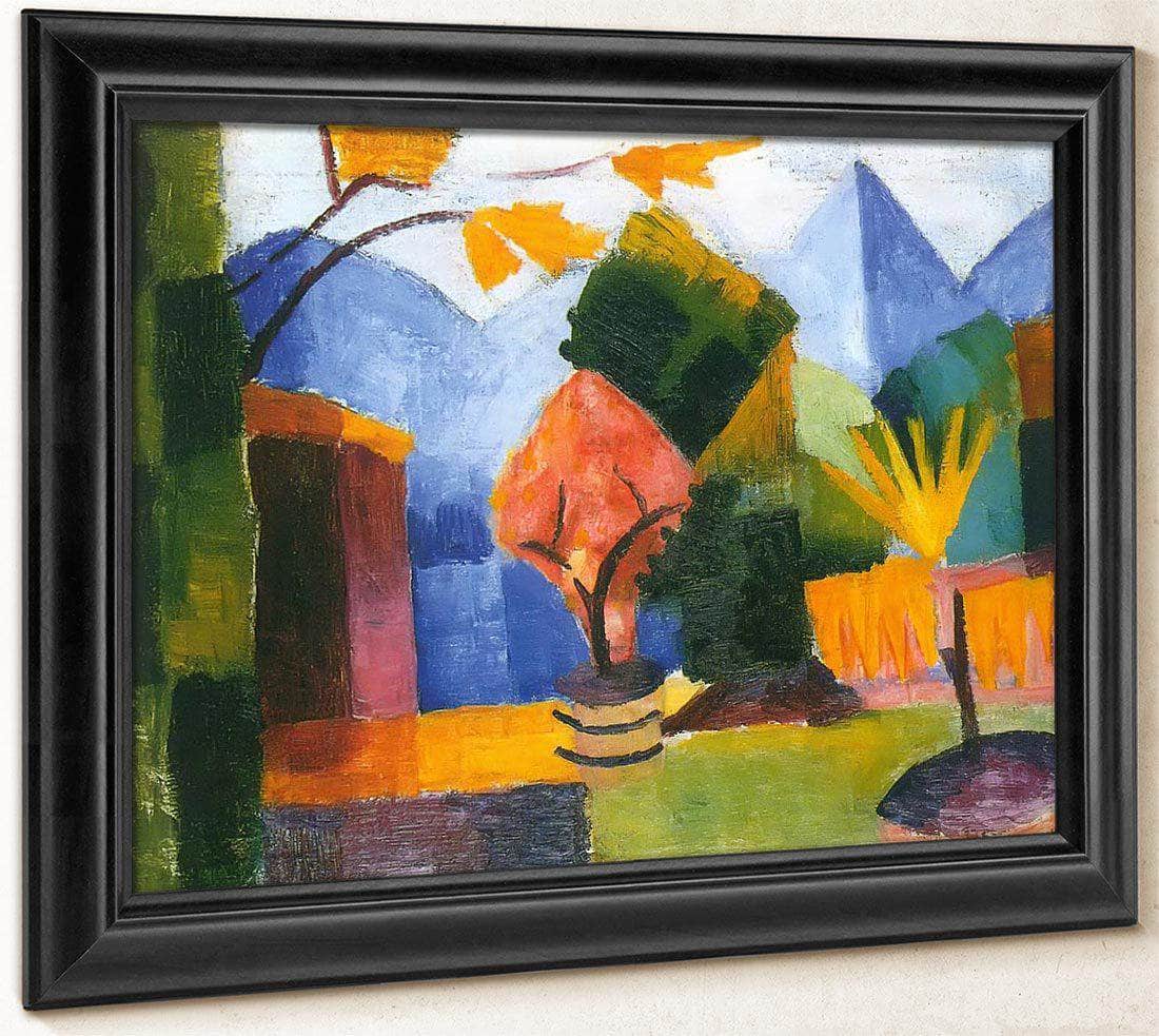 Garden At Lake Thun By August Macke Fine Art Print