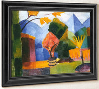 Garden At Lake Thun By August Macke Fine Art Print