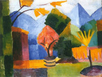 Garden At Lake Thun By August Macke Fine Art Print