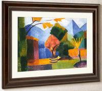 Garden At Lake Thun By August Macke Fine Art Print