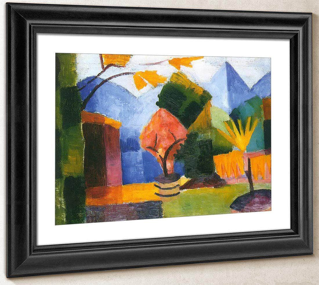 Garden At Lake Thun By August Macke Fine Art Print