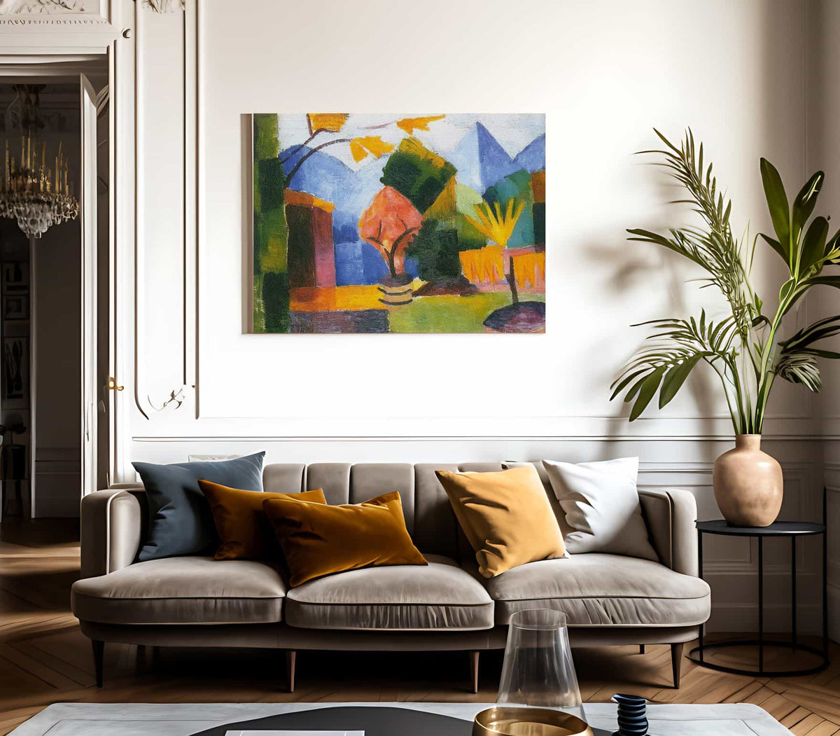 Garden At Lake Thun By August Macke Fine Art Print