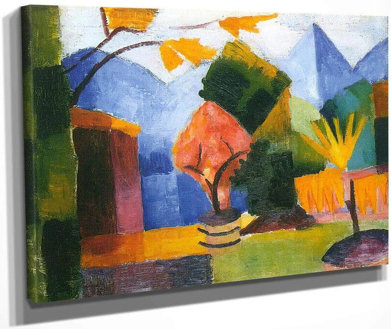 Garden At Lake Thun By August Macke Fine Art Print