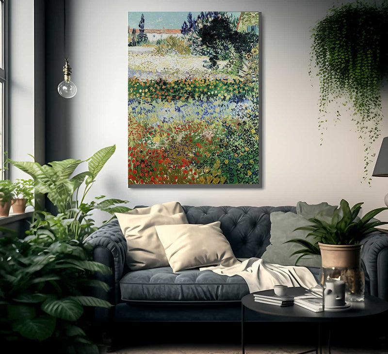 Garden In Bloom Arles By Vincent Van Gogh Fine Art Print