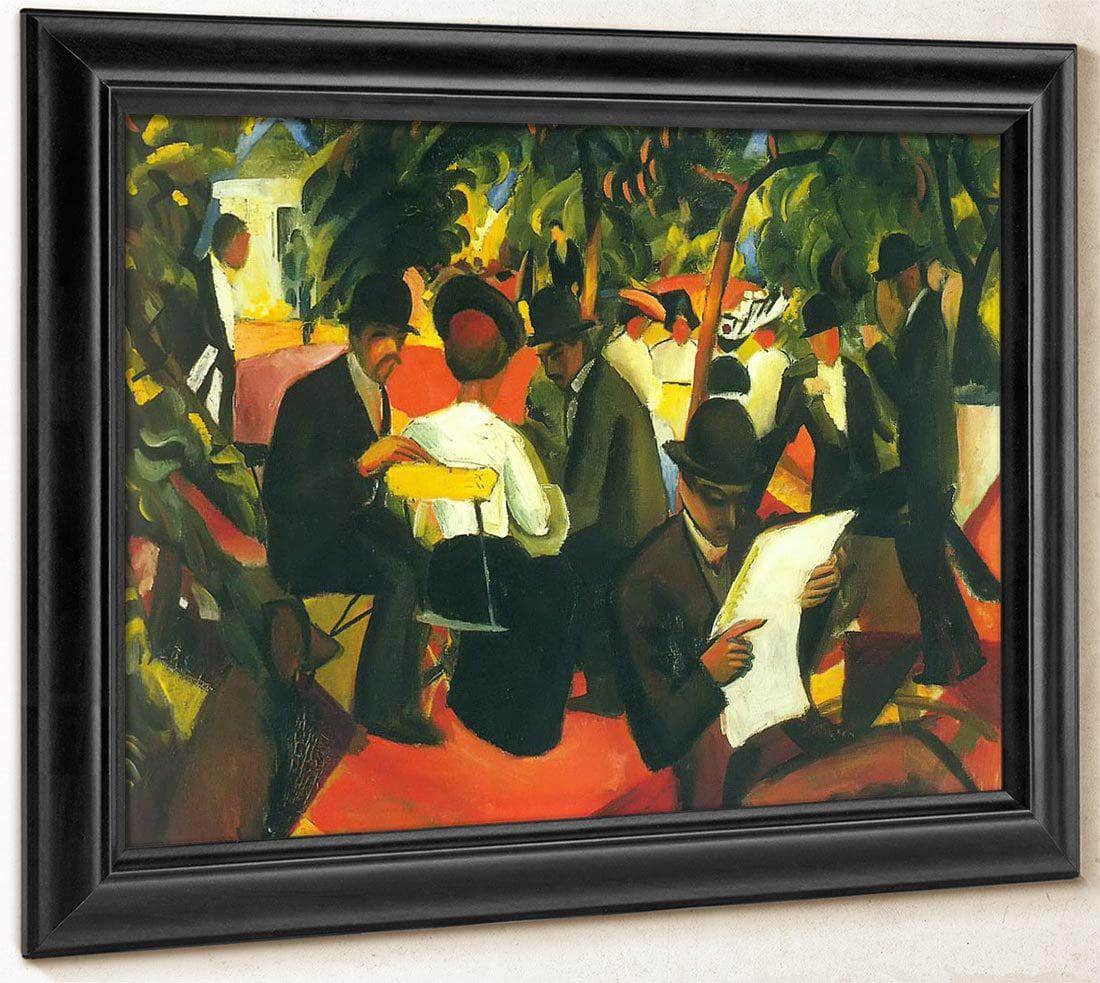 Garden Restaurant By August Macke Fine Art Print