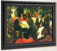 Garden Restaurant By August Macke Fine Art Print