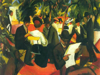 Garden Restaurant By August Macke Fine Art Print