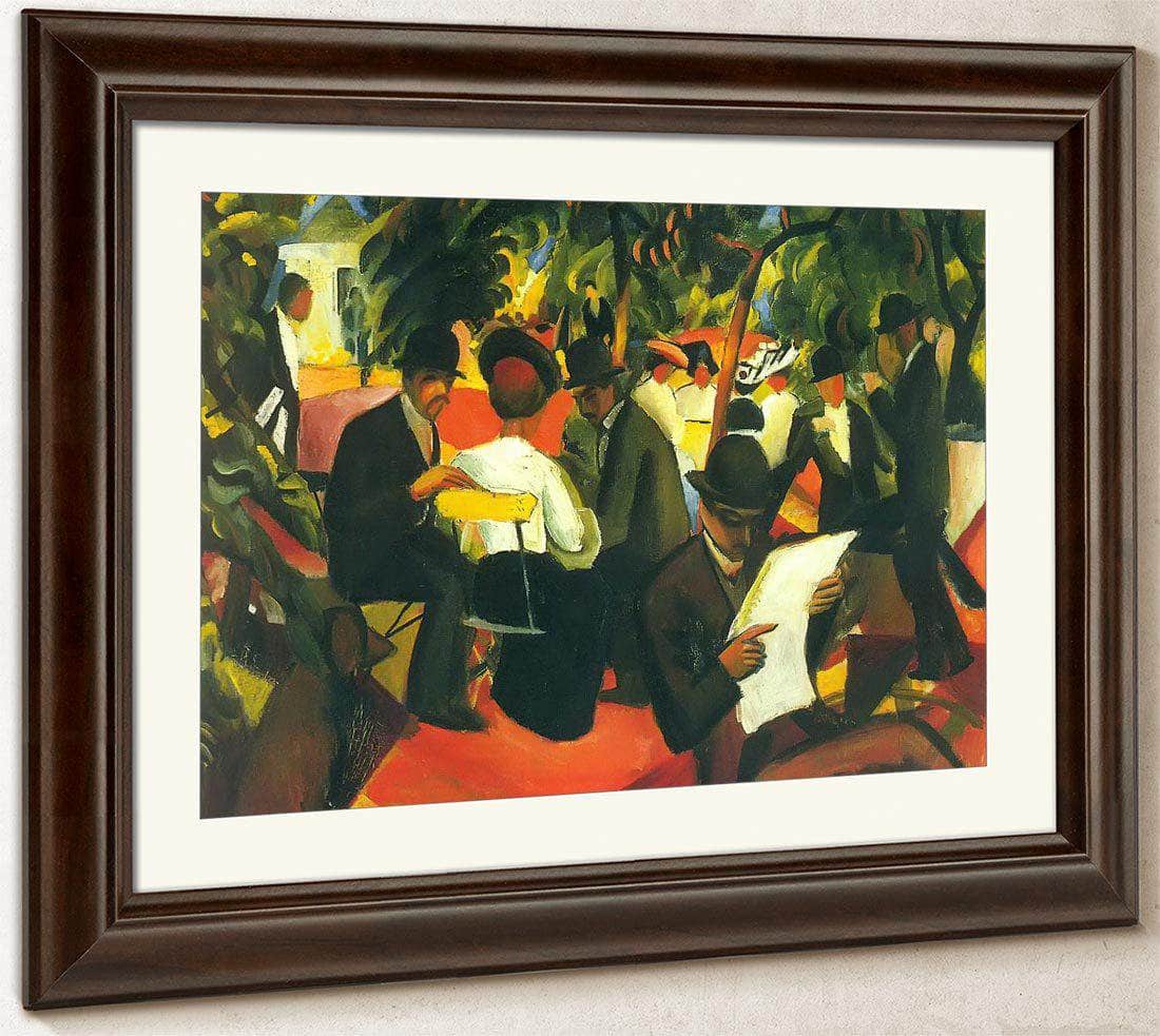Garden Restaurant By August Macke Fine Art Print