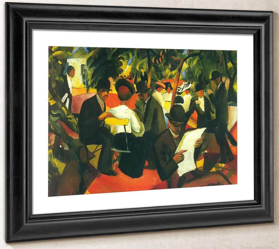 Garden Restaurant By August Macke Fine Art Print