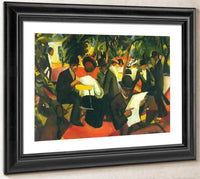 Garden Restaurant By August Macke Fine Art Print