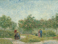 Garden With Courting Couples  Square Saint Pierre By Vincent Van Gogha Fine Art Print