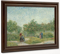 Garden With Courting Couples  Square Saint Pierre By Vincent Van Gogha Fine Art Print