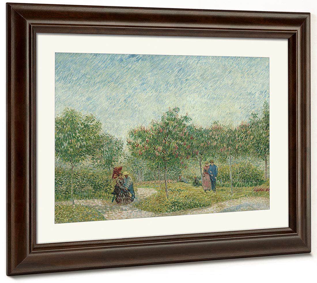 Garden With Courting Couples  Square Saint Pierre By Vincent Van Gogha Fine Art Print