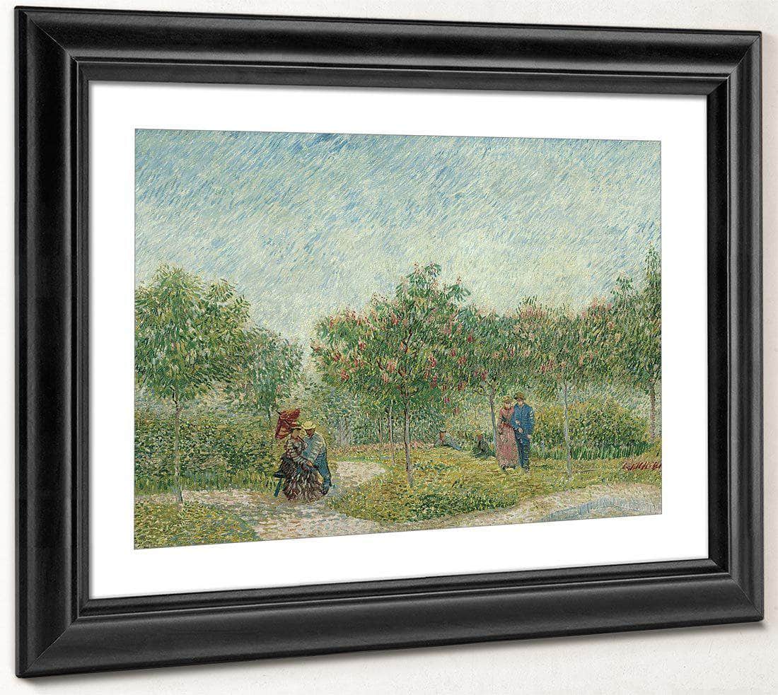 Garden With Courting Couples  Square Saint Pierre By Vincent Van Gogha Fine Art Print