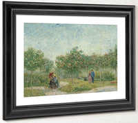 Garden With Courting Couples  Square Saint Pierre By Vincent Van Gogha Fine Art Print