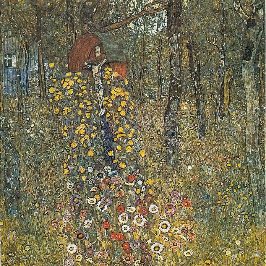 Garden With Crucifix By Gustav Klimt Fine Art Print