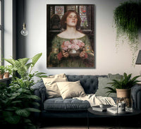 Gather Ye Rosebuds While Ye May By John Waterhouse Fine Art Print