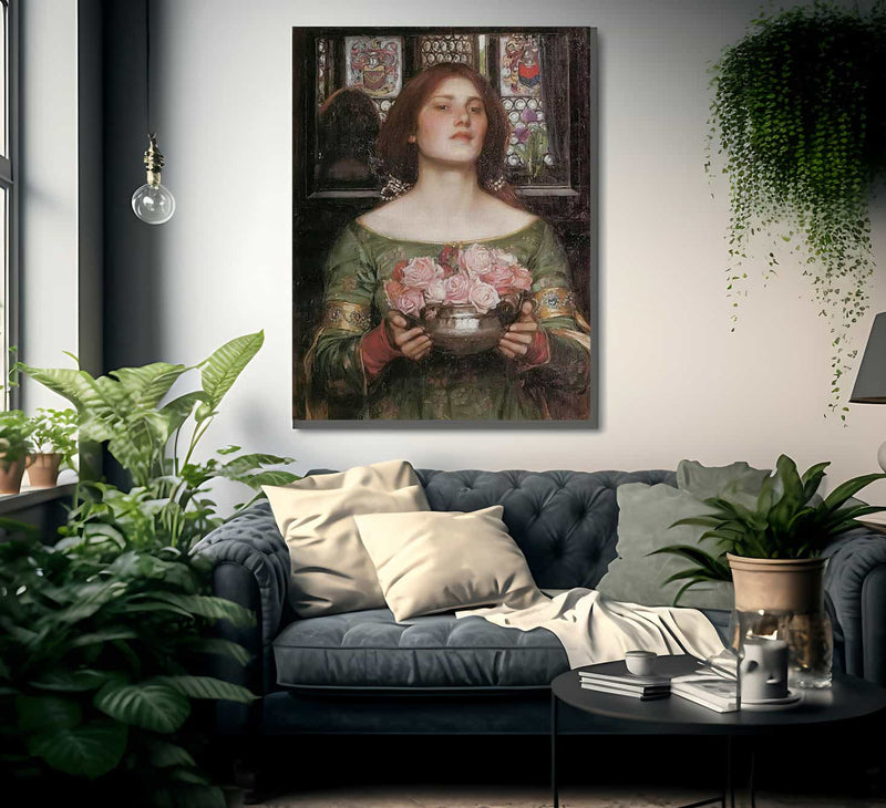 Gather Ye Rosebuds While Ye May By John Waterhouse Fine Art Print