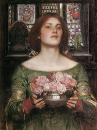 Gather Ye Rosebuds While Ye May By John Waterhouse Fine Art Print