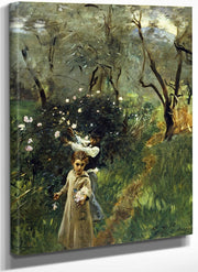Gathering Flowers At Twilight By John Singer Sargent Fine Art Print