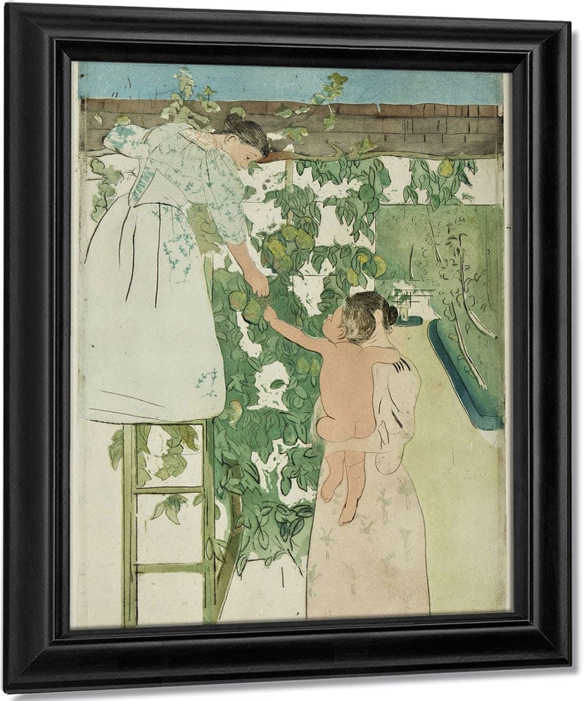 Gathering Fruit By Mary Cassatt Fine Art Print