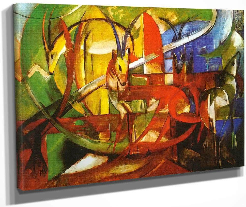 Gazelles By Franz Marc Fine Art Print