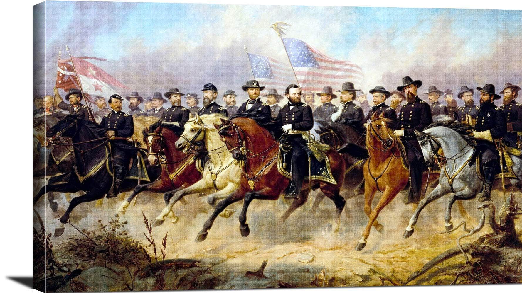 General Grant And His Generals Painting Ole Peter Hansen Balling Canvas Art Fine Art Print