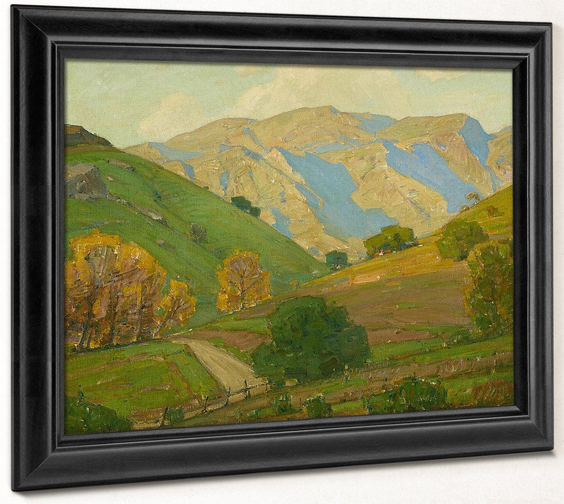 Gentle Evening Bendeth By William Wendt Fine Art Print