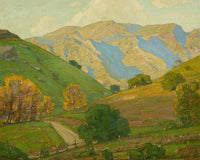 Gentle Evening Bendeth By William Wendt Fine Art Print