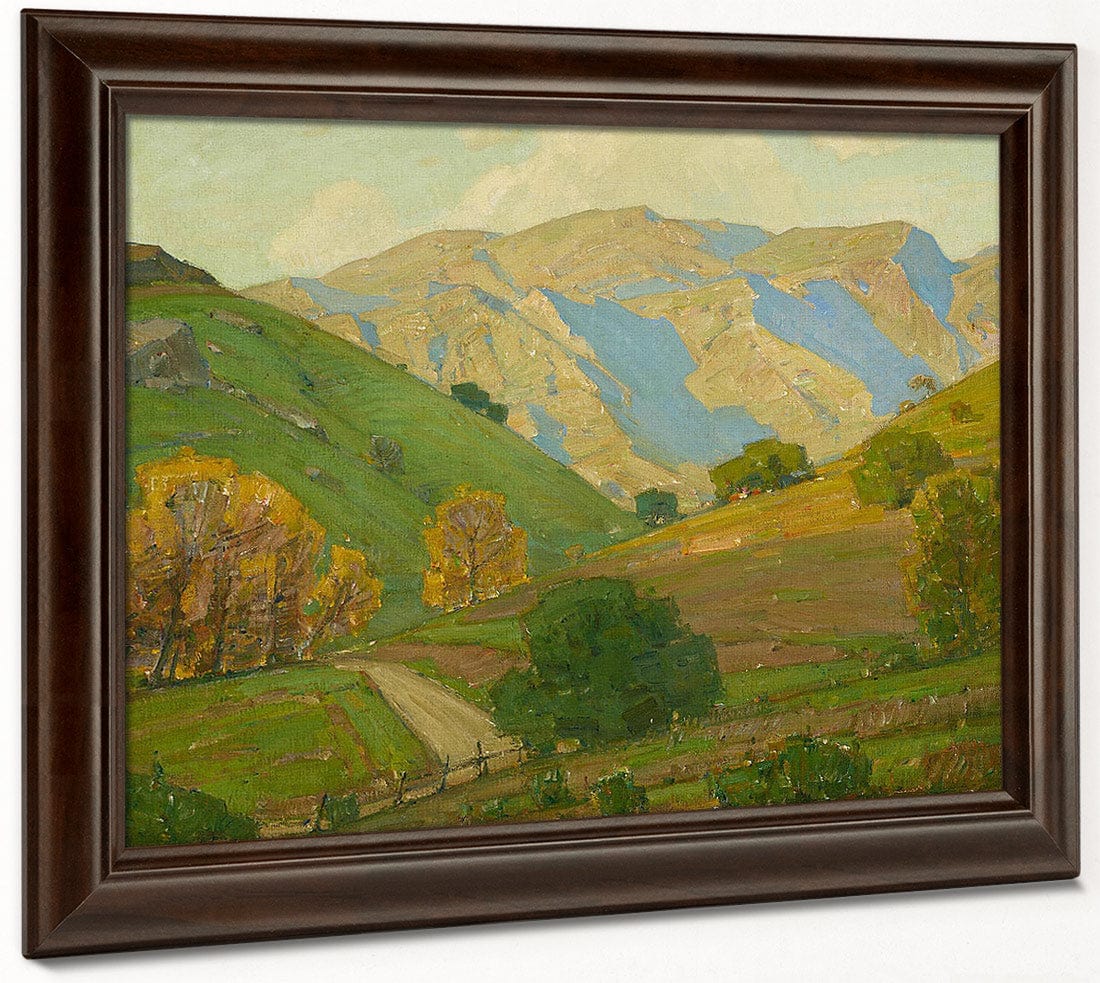 Gentle Evening Bendeth By William Wendt Fine Art Print
