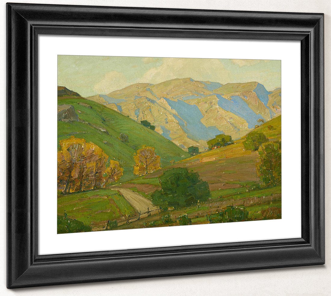 Gentle Evening Bendeth By William Wendt Fine Art Print