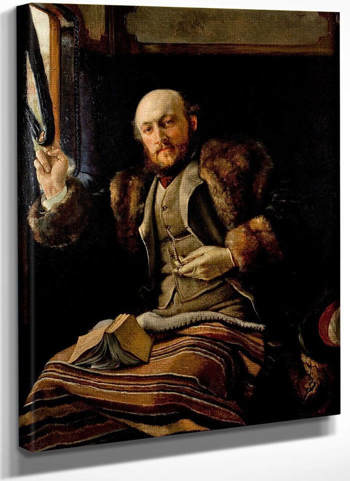 Gentleman In A Railway Carriage By James Tissot Fine Art Print