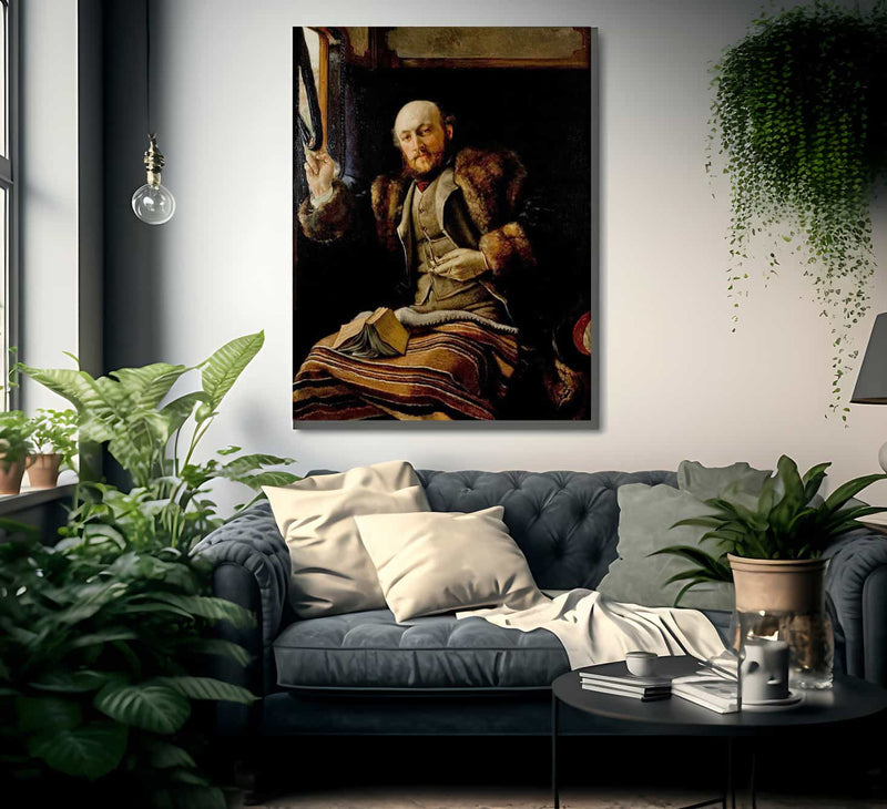 Gentleman In A Railway Carriage By James Tissot Fine Art Print