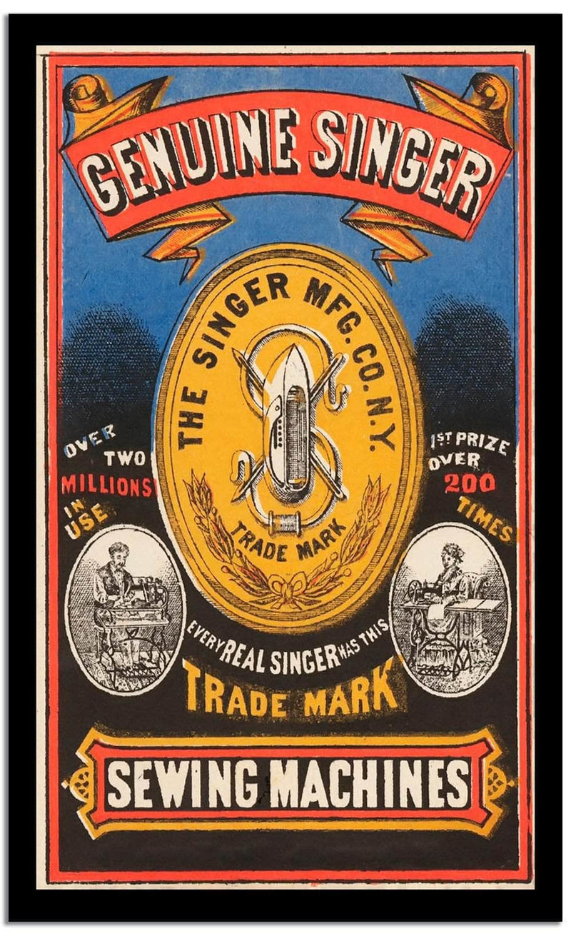 Genuine Singer  Vintage Poster Fine Art Print