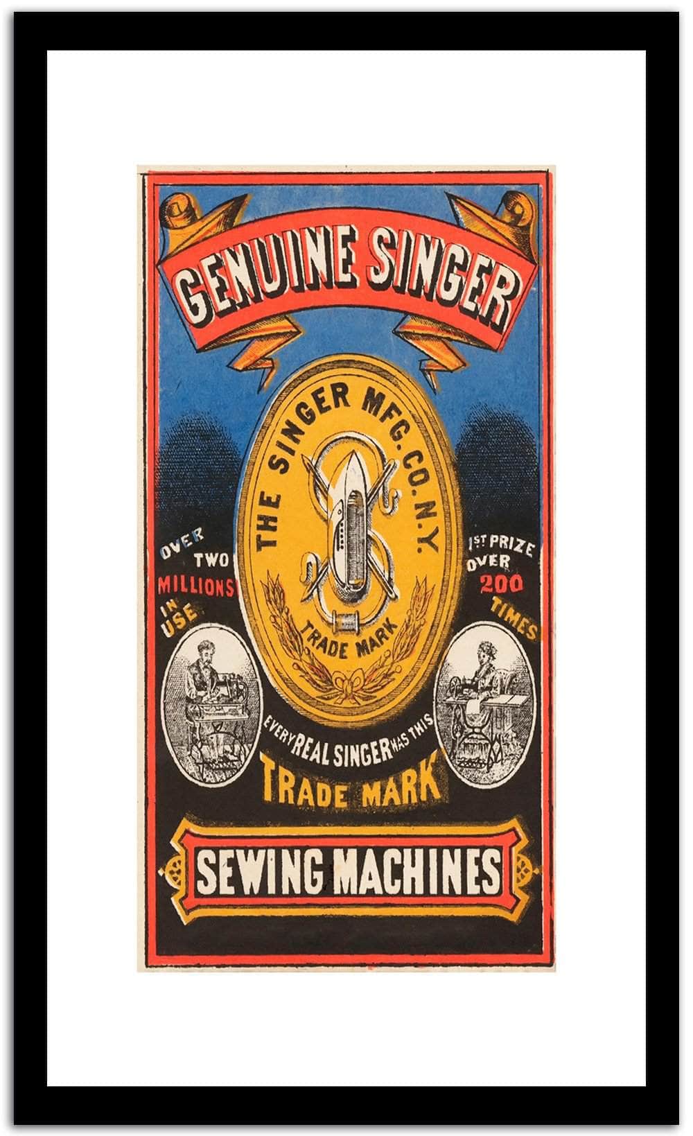 Genuine Singer  Vintage Poster Fine Art Print