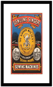 Genuine Singer  Vintage Poster Fine Art Print