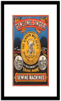 Genuine Singer  Vintage Poster Fine Art Print