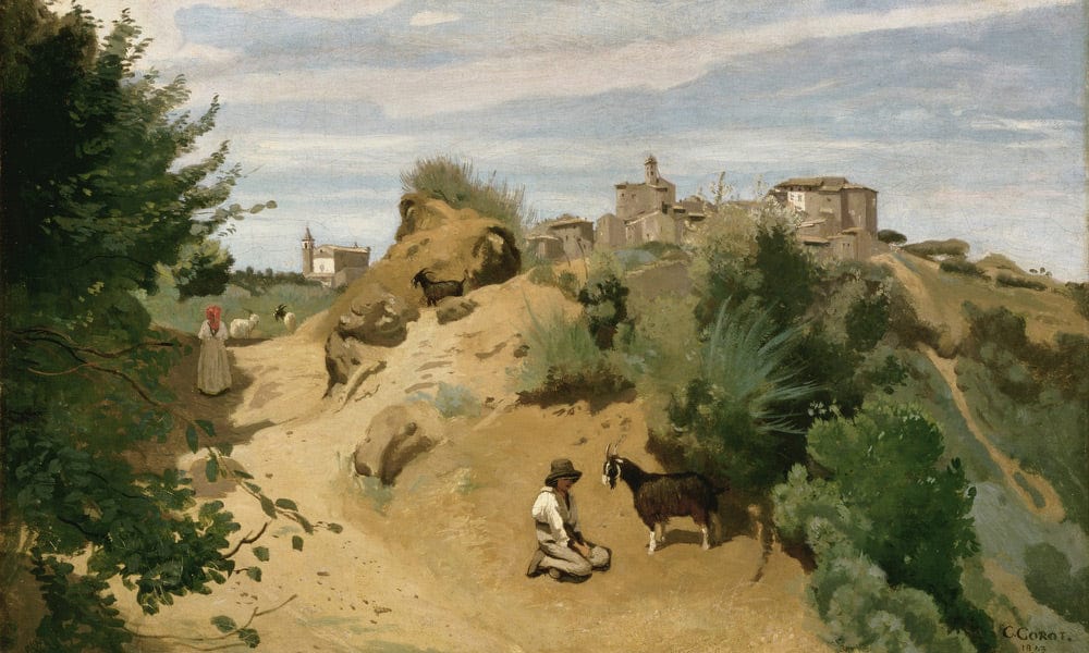Genzano By Jean Baptiste Camille Corot Fine Art Print