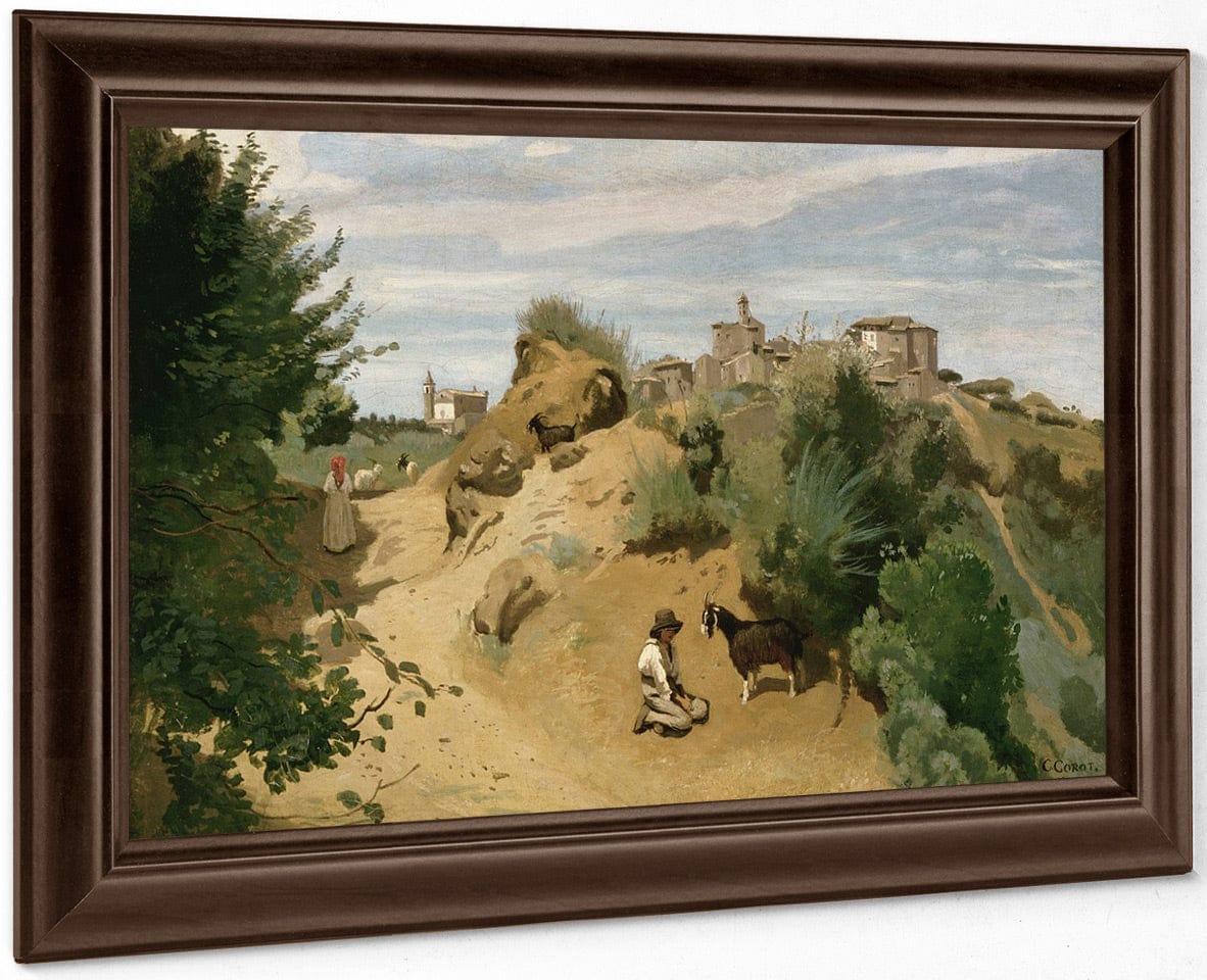 Genzano By Jean Baptiste Camille Corot Fine Art Print