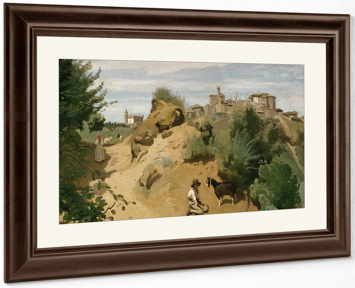 Genzano By Jean Baptiste Camille Corot Fine Art Print
