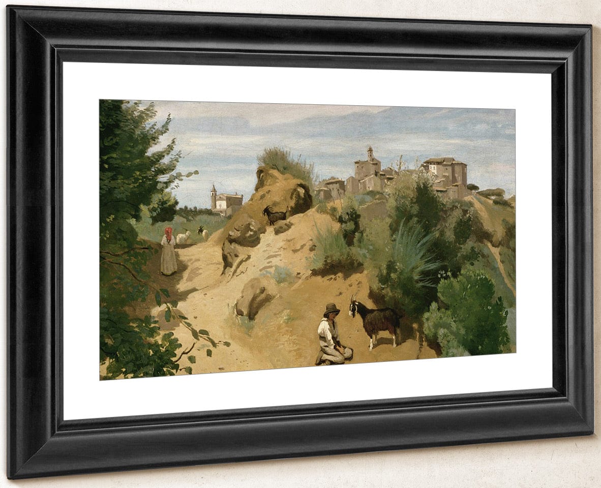 Genzano By Jean Baptiste Camille Corot Fine Art Print