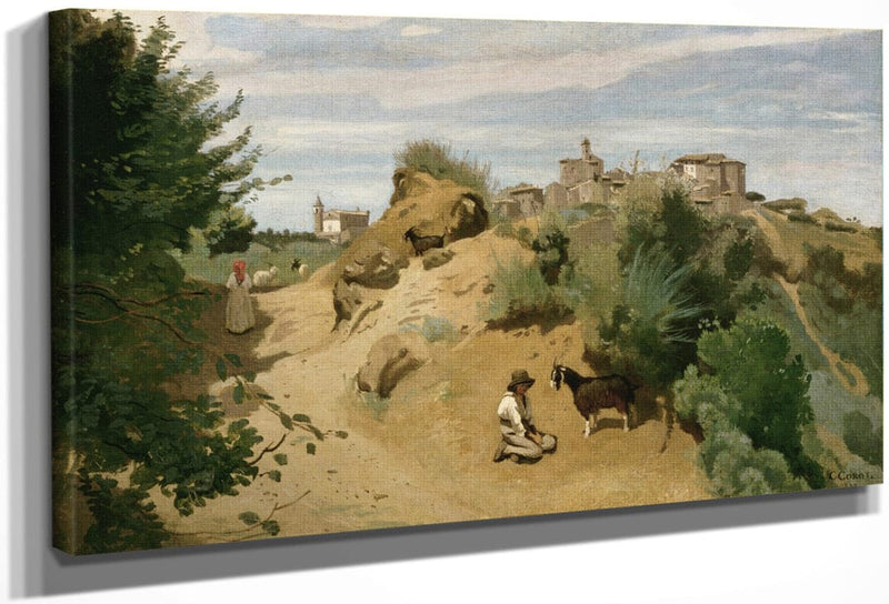 Genzano By Jean Baptiste Camille Corot Fine Art Print