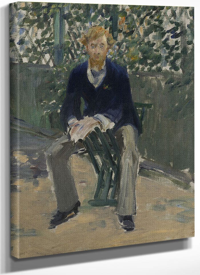 George Moore In The Artist's Garden By Edouard Manet Fine Art Print