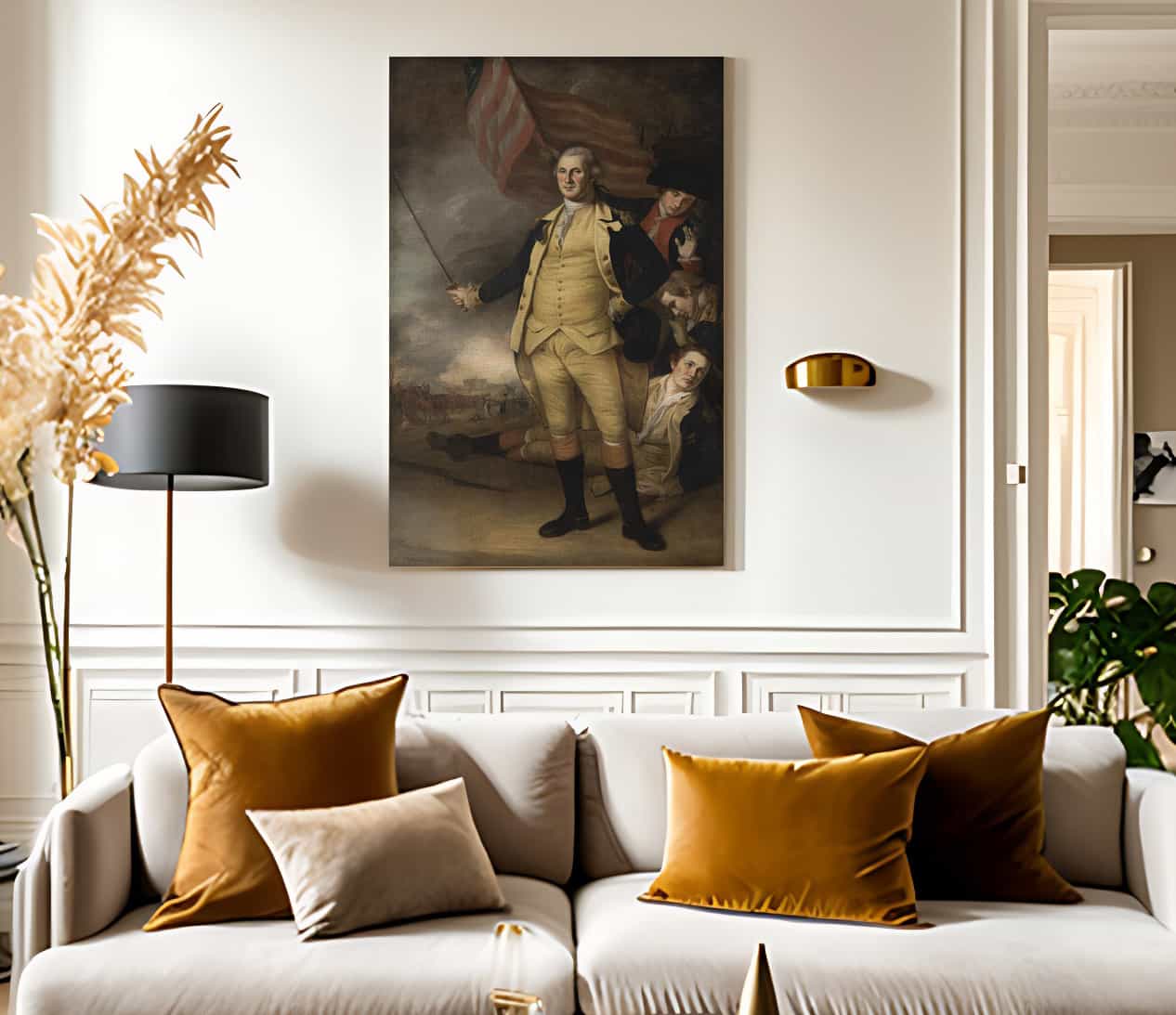 George Washington At The Battle Of Princeton By Charles Willson Peale Fine Art Print