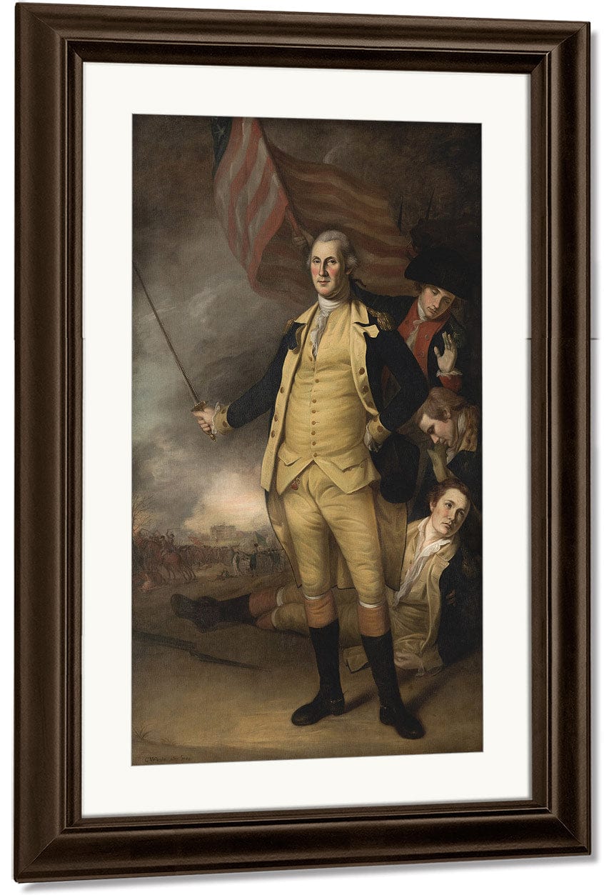 George Washington At The Battle Of Princeton By Charles Willson Peale Fine Art Print