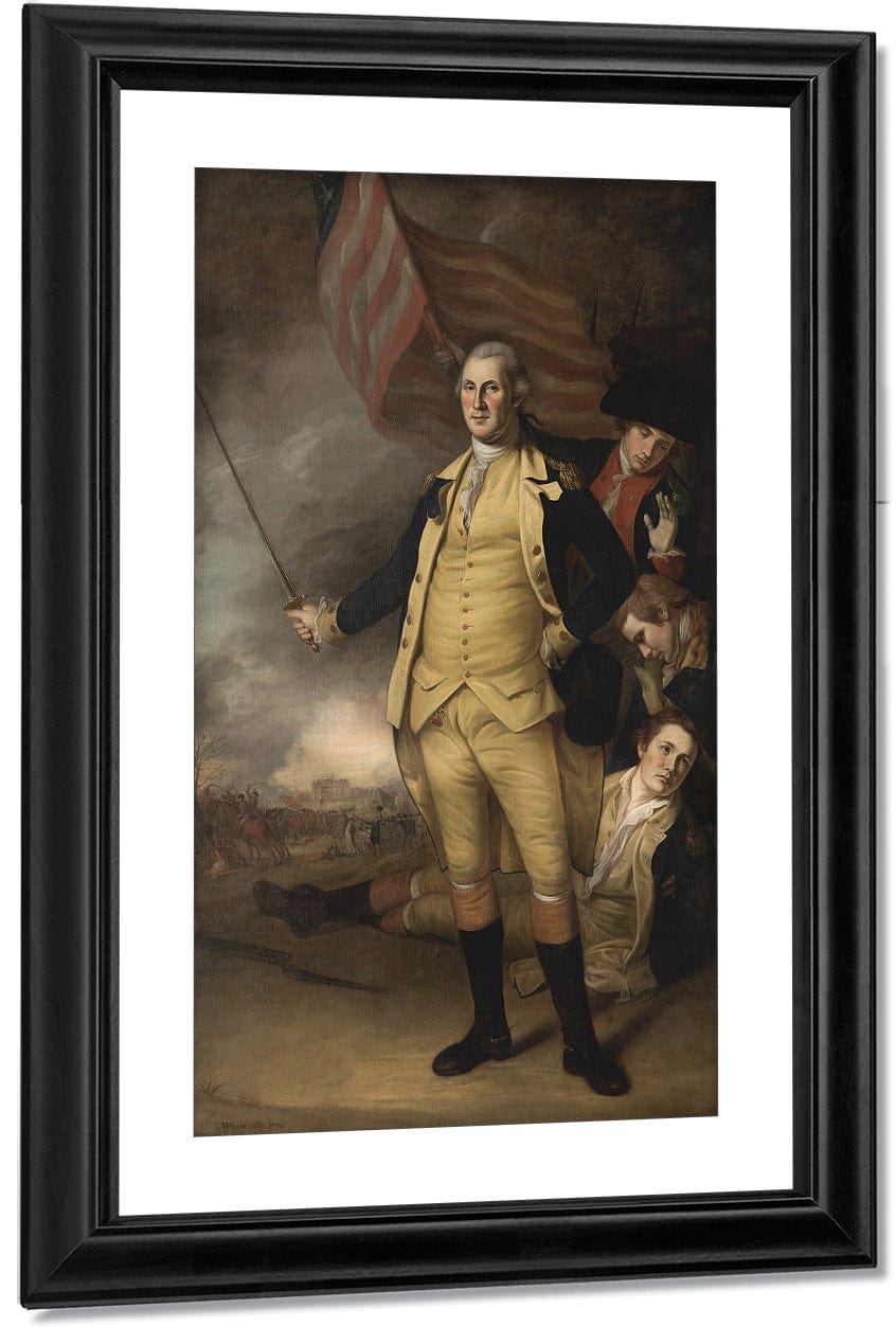George Washington At The Battle Of Princeton By Charles Willson Peale Fine Art Print