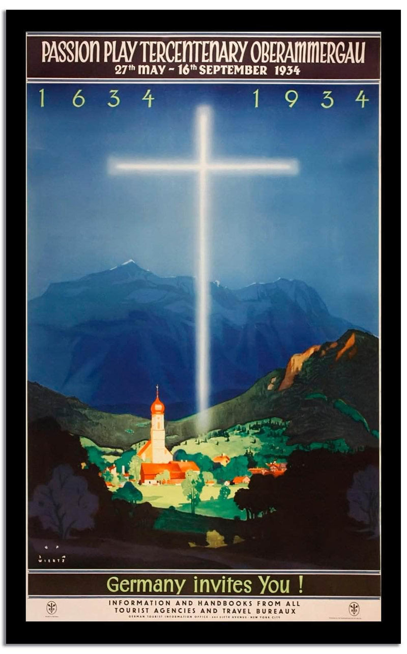 Germany Invites You  Vintage Poster Fine Art Print