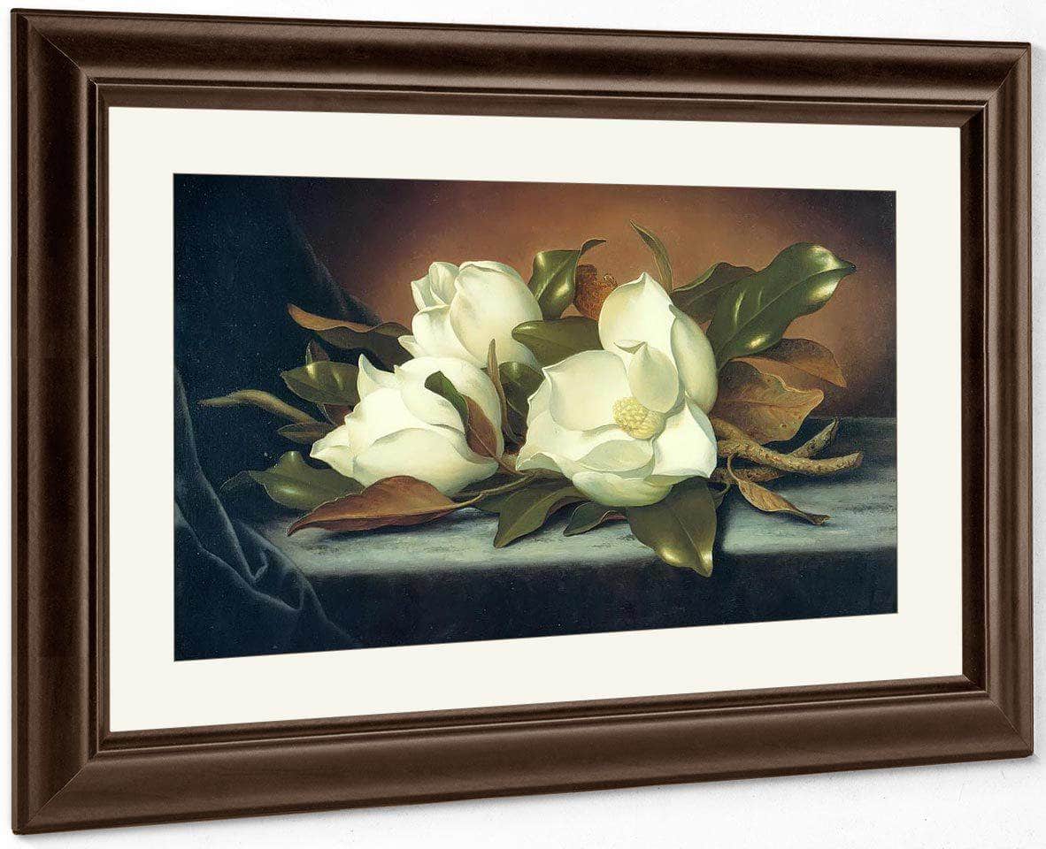Giant Magnolias By Martin Johnson Heade Fine Art Print