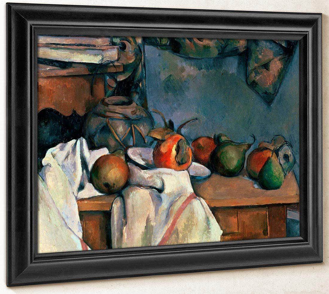 Ginger Pot With Pomegranate And Pears By Cezanne Paul Fine Art Print