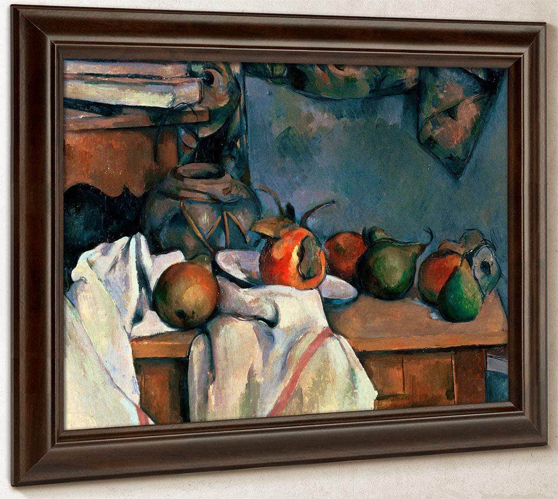 Ginger Pot With Pomegranate And Pears By Cezanne Paul Fine Art Print